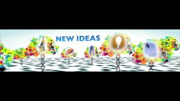 New Ideas Artwork with Idea Icons on Background